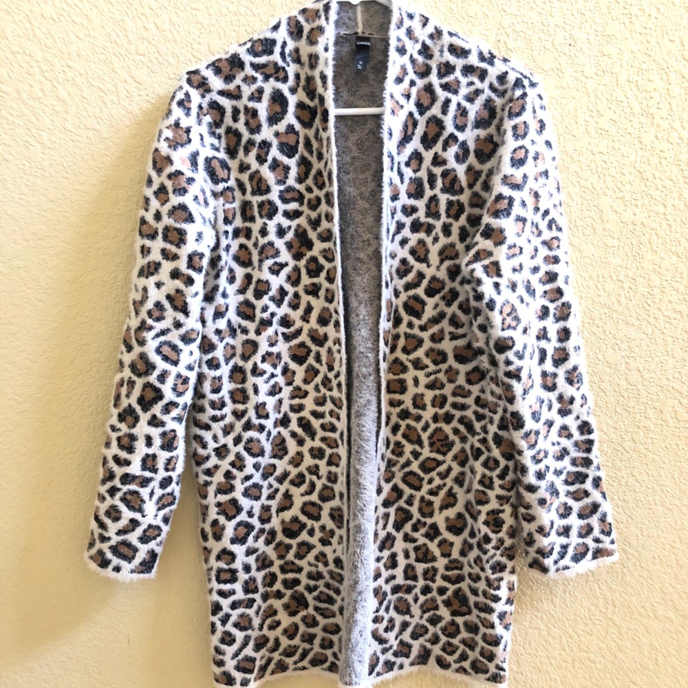 Leopard Print Long Cardigan